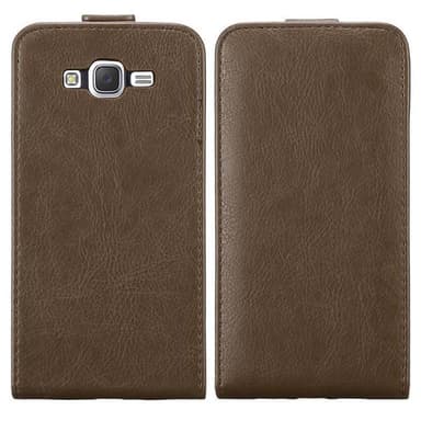 Samsung Galaxy J7 2015 deksel flip cover (brun)