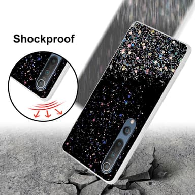 Xiaomi Mi 10 / Mi 10 PRO Silikondeksel Glitter (Svart)