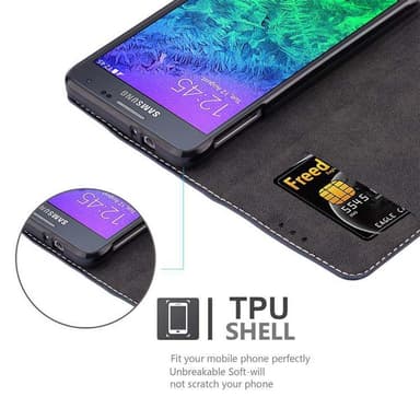 Samsung Galaxy ALPHA Deksel Case Cover (blå)