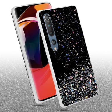 Xiaomi Mi 10 / Mi 10 PRO Silikondeksel Glitter (Svart)