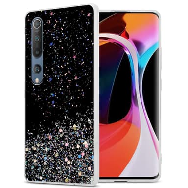 Xiaomi Mi 10 / Mi 10 PRO Silikondeksel Glitter (Svart)