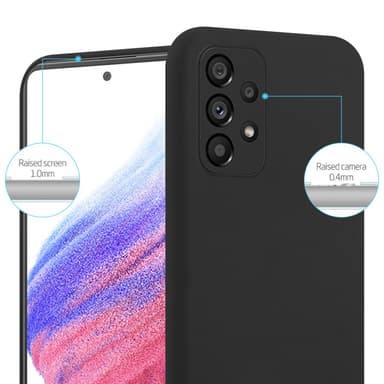 Deksel Samsung Galaxy A53 5G Silikon cover (svart)