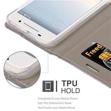 HTC ONE A9 lommebokdeksel etui (grå)