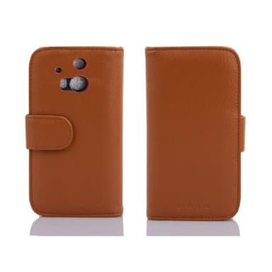 HTC ONE M8 lommebokdeksel case (brun)
