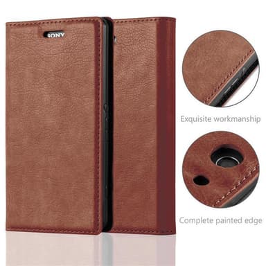 Sony Xperia Z3 COMPACT lommebokdeksel case (brun)