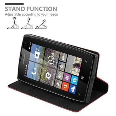 Nokia Lumia 435 lommebokdeksel case (rød)