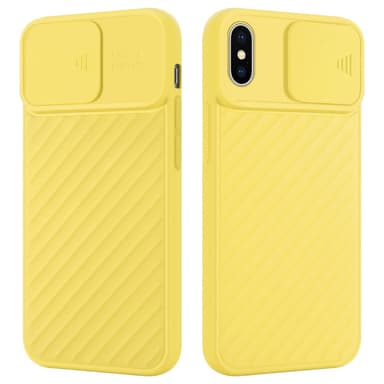 iPhone XS MAX silikondeksel case (gul)