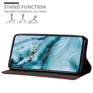 OnePlus Nord lommebokdeksel case (rød)