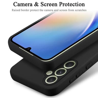 Samsung Galaxy A34 5G silikondeksel case (Svart)