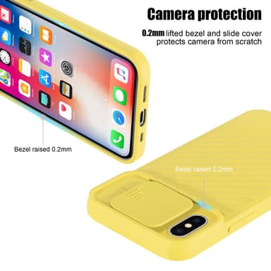 iPhone XS MAX silikondeksel case (gul)