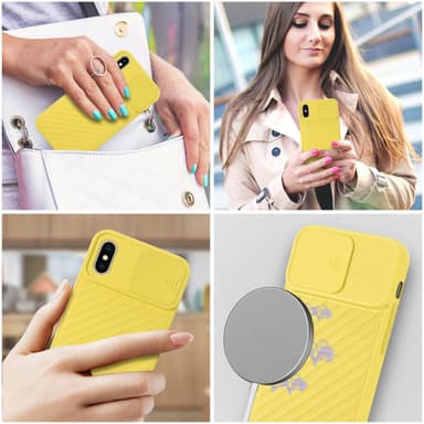 iPhone XS MAX silikondeksel case (gul)