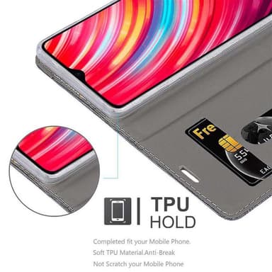 Xiaomi RedMi NOTE 8 PRO lommebokdeksel etui (grå)