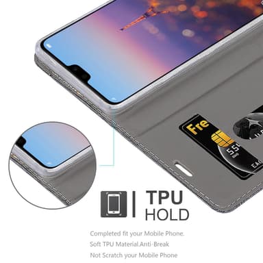 Huawei P20 PRO / P20 PLUS lommebokdeksel etui (grå)