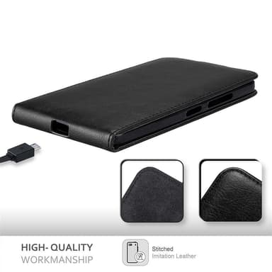 Nokia Lumia 640 XL deksel flip cover (svart)