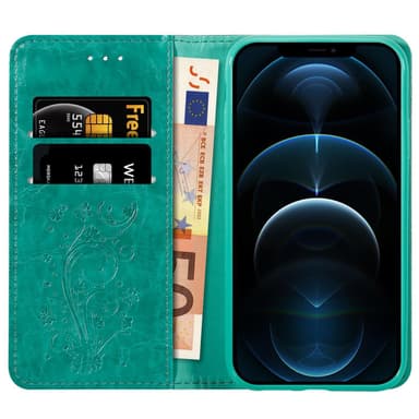 iPhone 12 PRO MAX lommebokdeksel etui (turkis)