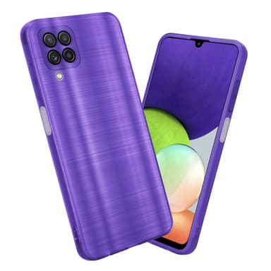 Samsung Galaxy A22 4G Silikondeksel Beskyttelse (lilla)