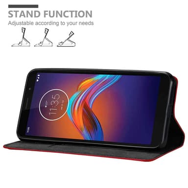 Motorola MOTO E6 PLAY lommebokdeksel case (rød)