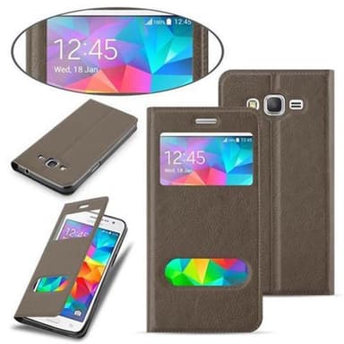 Samsung Galaxy GRAND PRIME lommebokdeksel cover (brun)