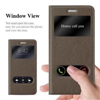 Samsung Galaxy GRAND PRIME lommebokdeksel cover (brun)