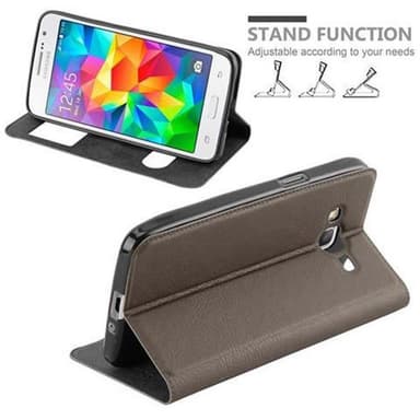 Samsung Galaxy GRAND PRIME lommebokdeksel cover (brun)