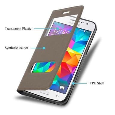 Samsung Galaxy GRAND PRIME lommebokdeksel cover (brun)