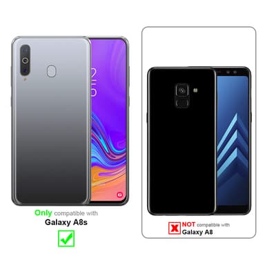 Samsung Galaxy A8s lommebokdeksel etui (sølv)