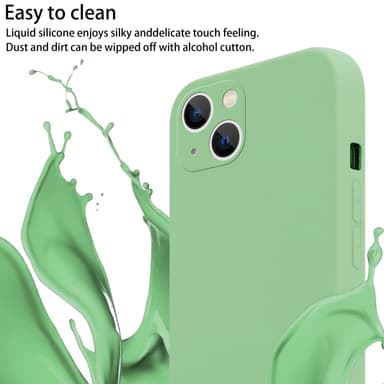 Deksel iPhone 14 PLUS med Halskjede (grønn)