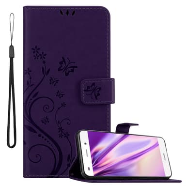 Huawei P8 LITE 2015 lommebokdeksel Blomster (lilla)
