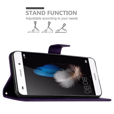 Huawei P8 LITE 2015 lommebokdeksel Blomster (lilla)