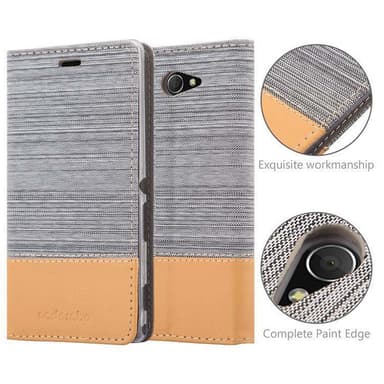 Sony Xperia M2 / M2 AQUA lommebokdeksel etui (grå)