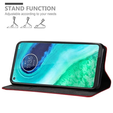 Motorola MOTO G8 lommebokdeksel case (rød)