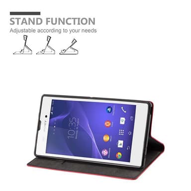 Sony Xperia T3 lommebokdeksel case (rød)