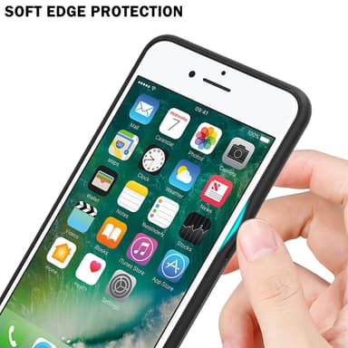 Deksel iPhone 7 / 7S / 8 / SE 2020 Case Cover (svart)