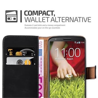 LG G2 lommebokdeksel etui (svart)