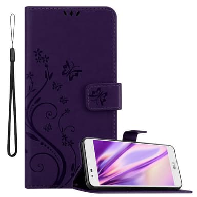 LG K7 2016 lommebokdeksel Blomster (lilla)