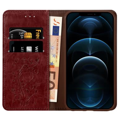 iPhone 12 PRO MAX lommebokdeksel etui (rød)