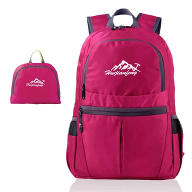 Sammenleggbar ryggsekk 36L unisex vanntett (rosa)