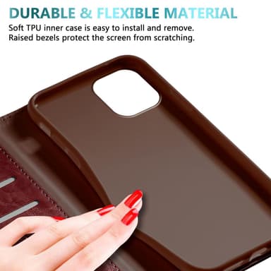 iPhone 12 PRO MAX lommebokdeksel etui (rød)