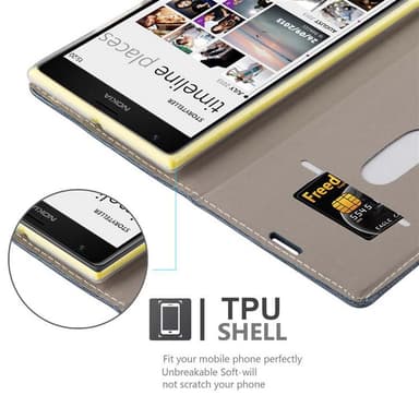 Nokia Lumia 1520 lommebokdeksel etui (blå)