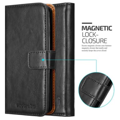 Nokia Lumia 520 / 521 lommebokdeksel etui (svart)