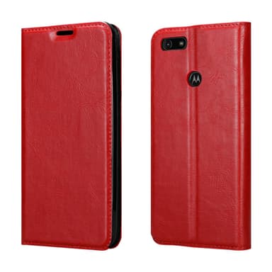 Motorola MOTO E6 PLAY lommebokdeksel case (rød)