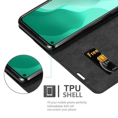 Huawei NOVA 7 SE lommebokdeksel case (svart)