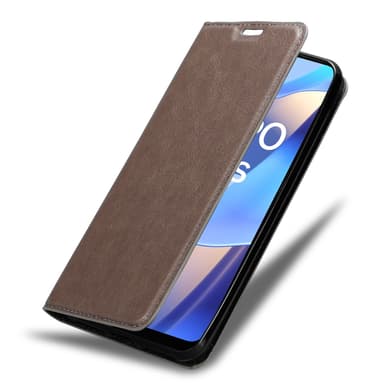 Oppo A16s / A54s lommebokdeksel case (brun)