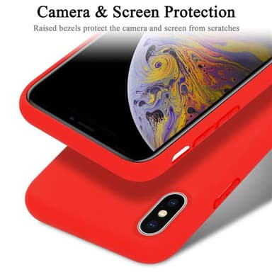 iPhone X / XS silikondeksel case (rød)