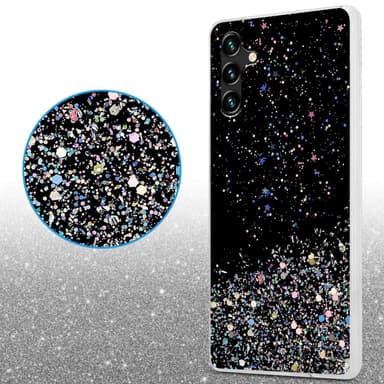 Samsung Galaxy A13 5G Silikondeksel Glitter (svart)