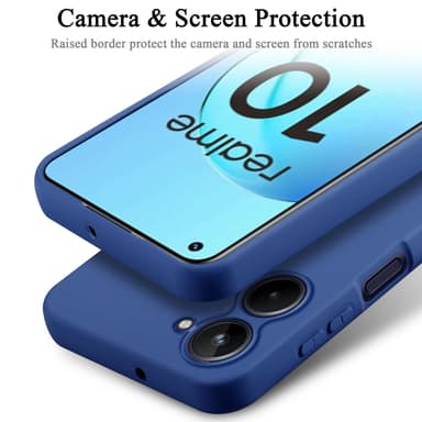 Realme 10 4G silikondeksel case (Blå)