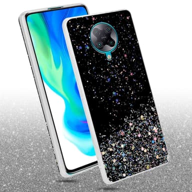 Xiaomi POCO F2 PRO Silikondeksel Glitter (Svart)