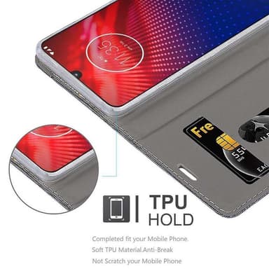 Motorola MOTO Z4 lommebokdeksel etui (grå)