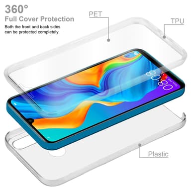 Huawei P30 LITE Deksel 360 Case Cover (gjennomsiktig)