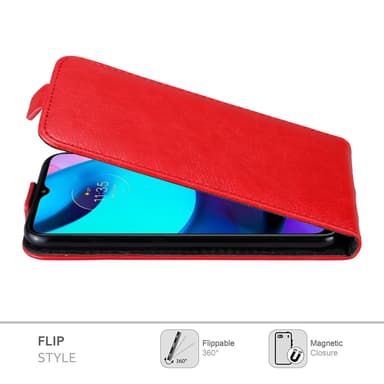 Motorola MOTO E20 / E30 / E40 deksel flip cover (rød)
